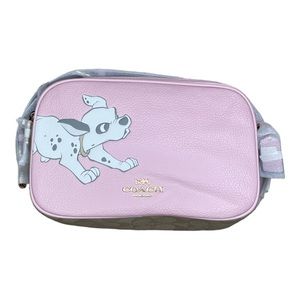 BNWT - Disney X Coach Camera Cross Body Bag w/ 101 Dalmatians in Blossom Pink